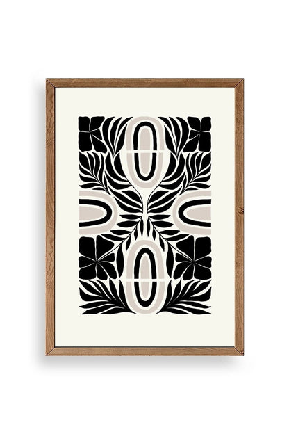 Soyut Ahşap Çerçeveli Tablo 50 x 70