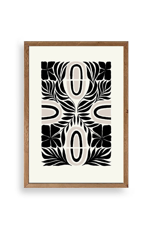 Soyut Ahşap Çerçeveli Tablo 50 x 70