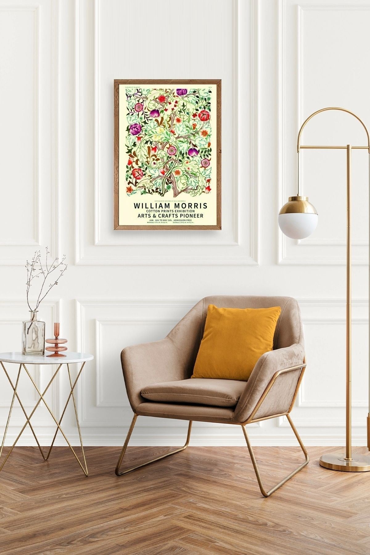 Çiçekler Ahşap Çerçeveli Tablo 17 x 23