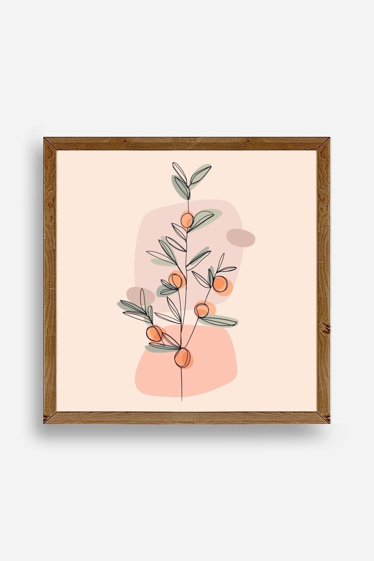 Çiçek Ahşap Çerçeveli Tablo 42 x 42