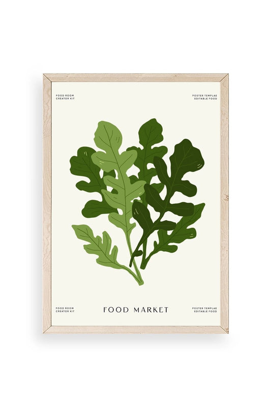 Yaprak Ahşap Çerçeveli Tablo 30 x 42