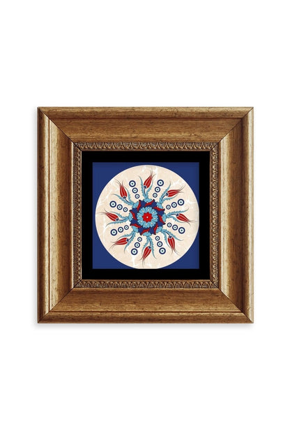 Selçuklu Motif Çerçeveli Taş Tablo 20 cm