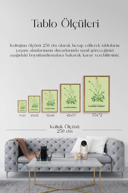 Çiçek Ahşap Çerçeveli Tablo 50 x 70