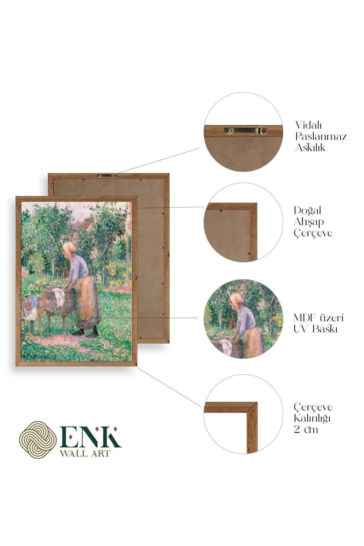 Camille Pissarro Ahşap Çerçeveli Tablo 17 x 23