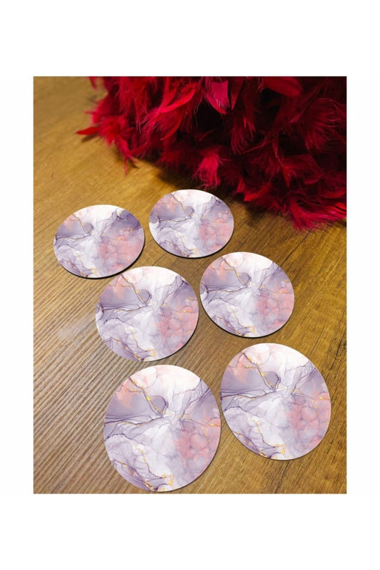 Mermer Desen Bardak Altlığı