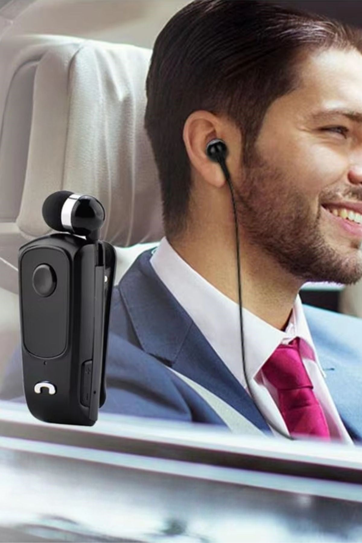 BUFFER® Telefon Bağlantılı Makaralı Kulaklıklı Bluetooth Kulaklık