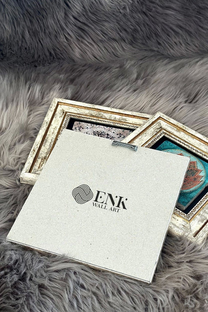 Doğa 3 lü Set Çerçeveli Taş Tablo 20 cm