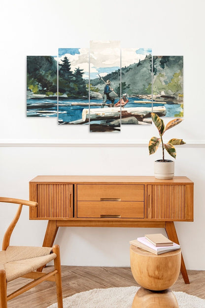 Deniz Manzarası 5 Parçalı Mdf Tablo 60 x 100