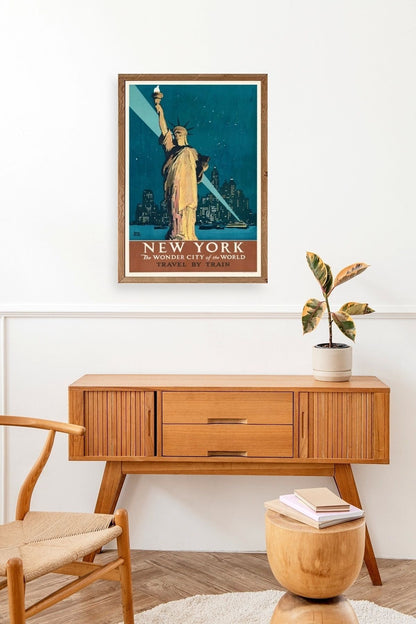 New York Ahşap Çerçeveli Tablo 50 x 70