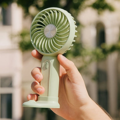 BUFFER® Masa Üstü Standlı USB ile Şarj Olabilen 3 Ayarlı Fan Modlu Çanta Tipi El Fanı