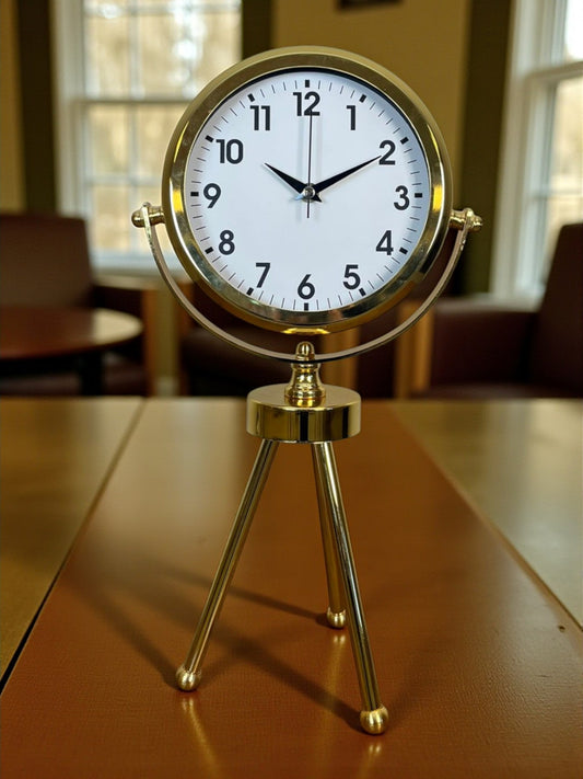 Zentime Gold Lüks Üç Ayaklı Masa Saati