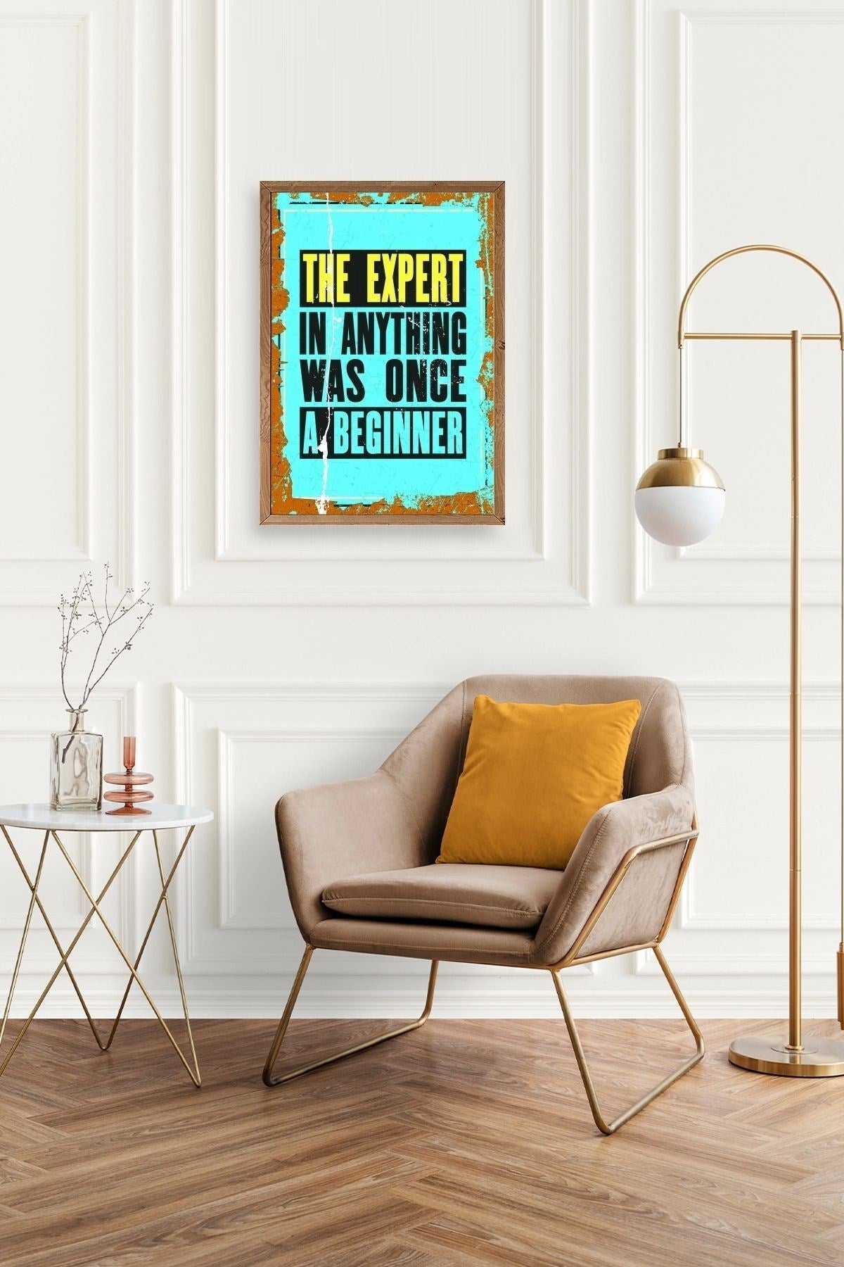 Motto Ahşap Çerçeveli Tablo 17 x 23