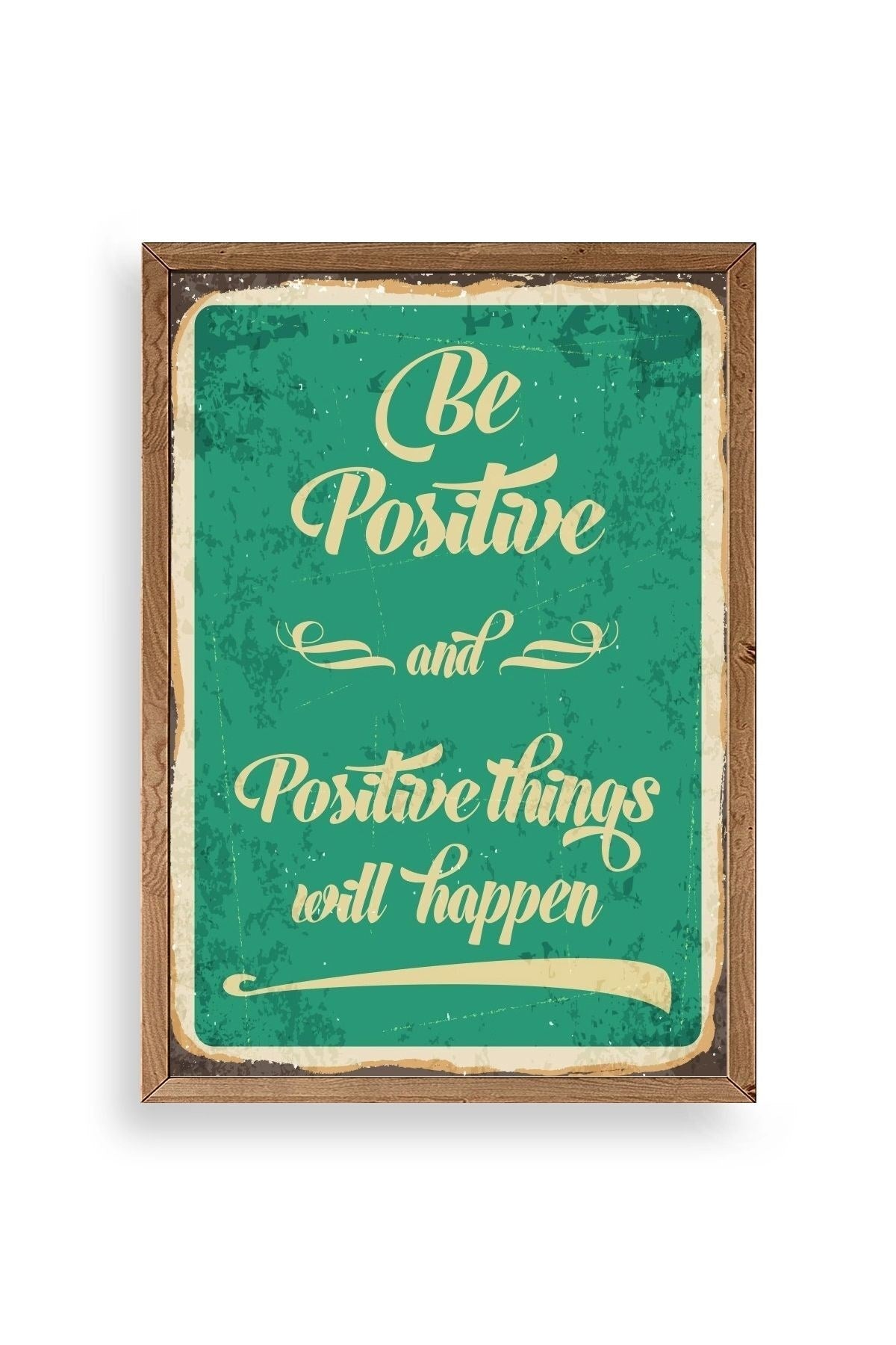 Motto Ahşap Çerçeveli Tablo 17 x 23