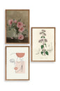 Çiçek Üçlü Ahşap Çerçeveli Tablo 40 x 60