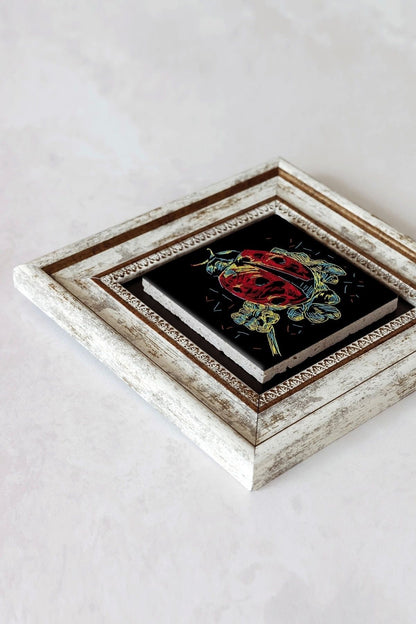 Soyut Desen Çerçeveli Taş Tablo , Çerçeveli Taş Duvar Dekoru-enkcrcvtbl-00101 20 cm