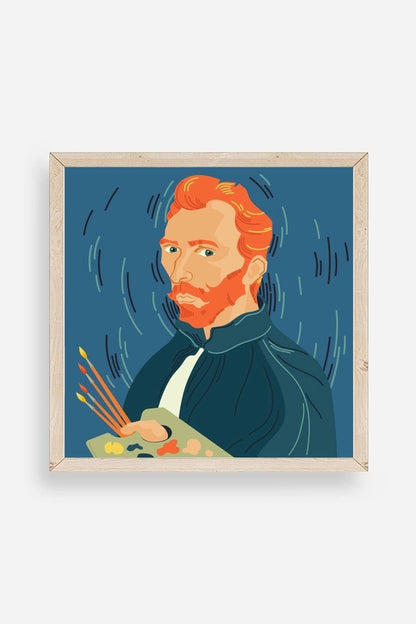 Van Gogh Ahşap Çerçeveli Tablo 42 x 42