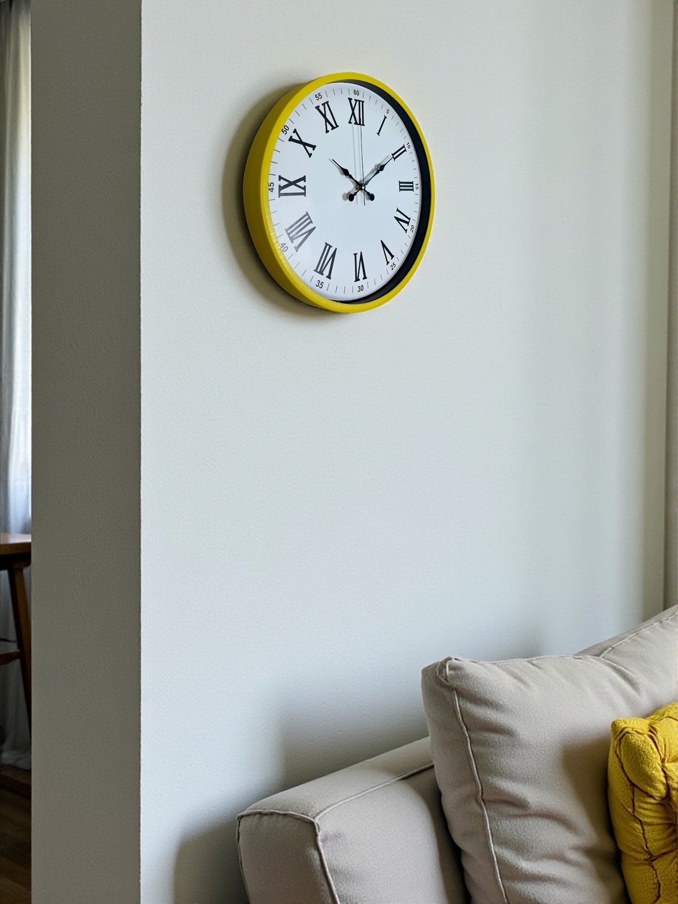 Zentime 36 Cm Sarı Dekoratif Duvar Saati