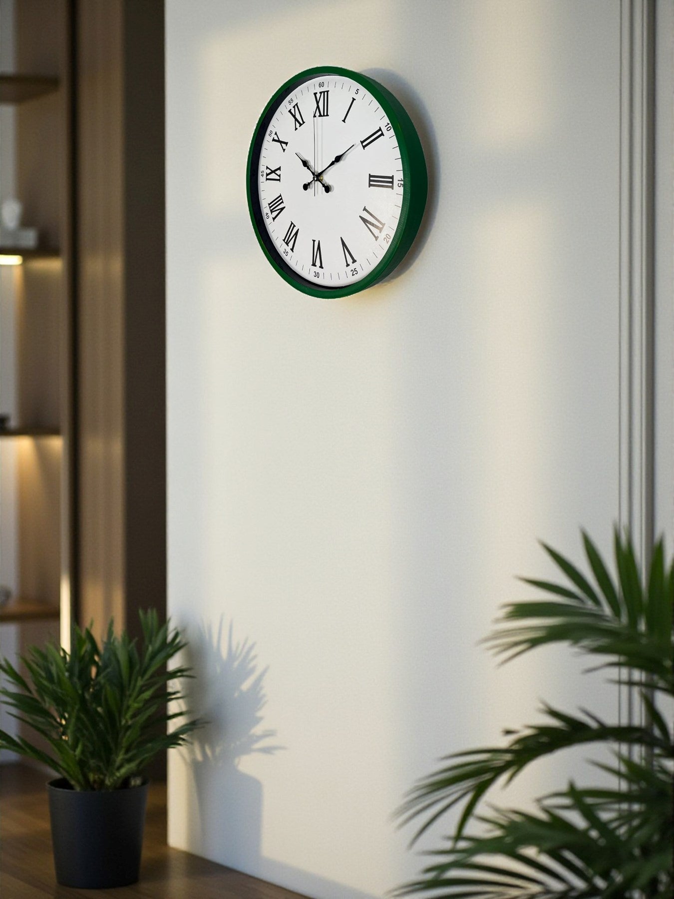 Zentime 36 Cm Yeşil Dekoratif Duvar Saati