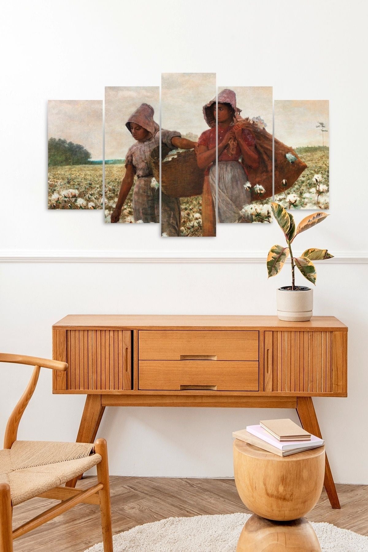 İnsan Manzarası 5 Parçalı Mdf Tablo 60 x 100