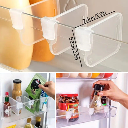 BUFFER® 10'luŞeffaf Buzdolabı Yan Kapı Düzenleyici Buzdolabı Dolap İçi Bölümleyici Aparatlar
