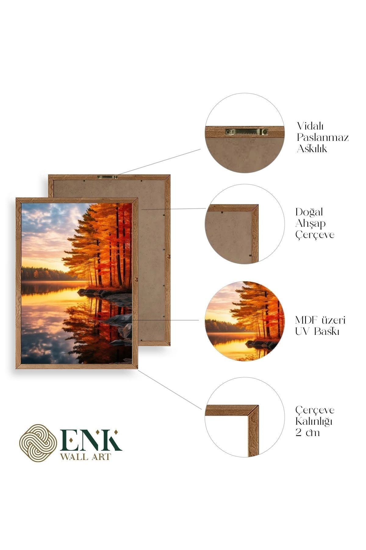 Manzara Ahşap Çerçeveli Tablo 30 x 42