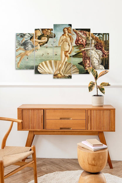 Deniz Kızı Manzarası 5 Parçalı Mdf Tablo 60 x 100