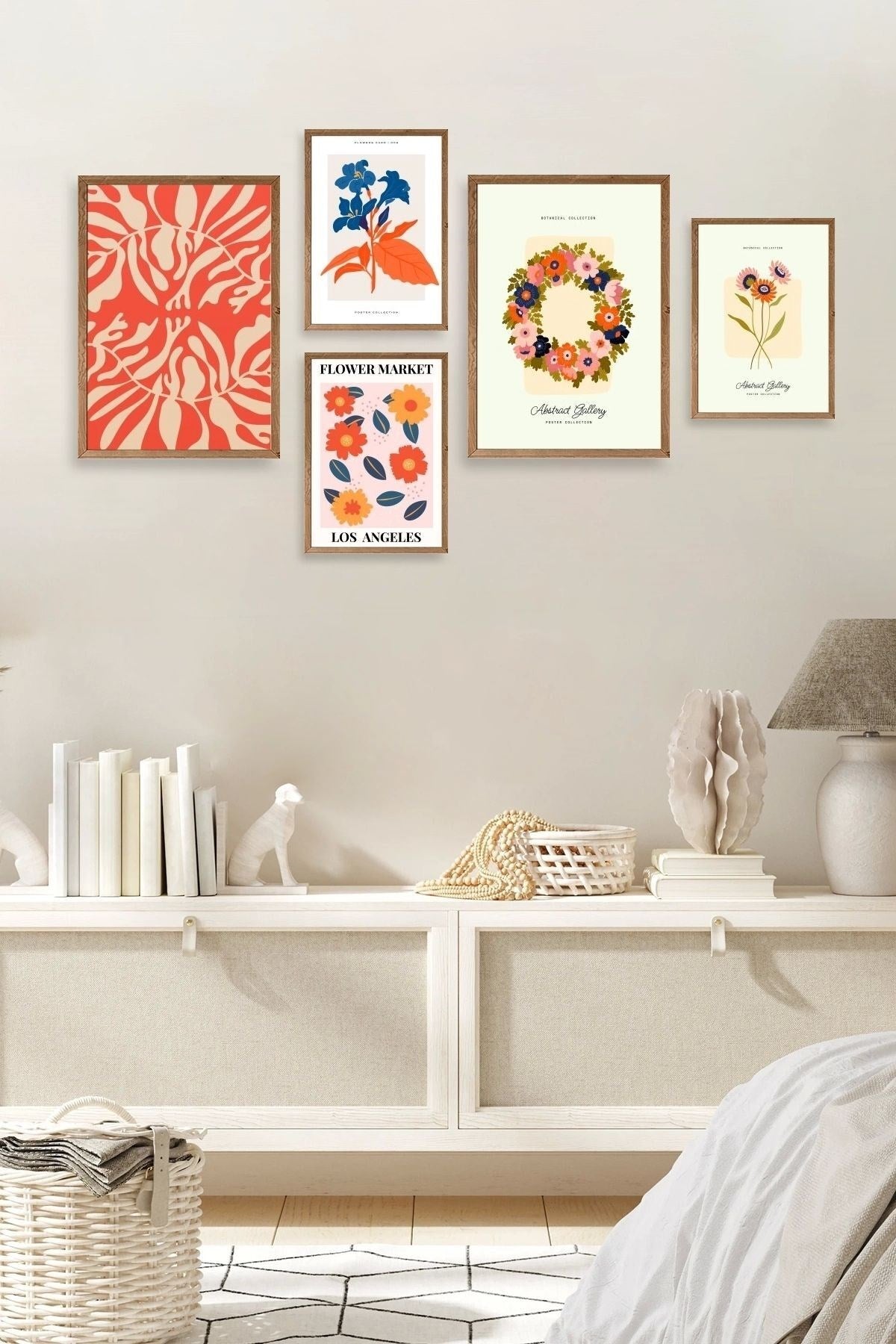 Flower Market 5'li Tablo 30 x 40