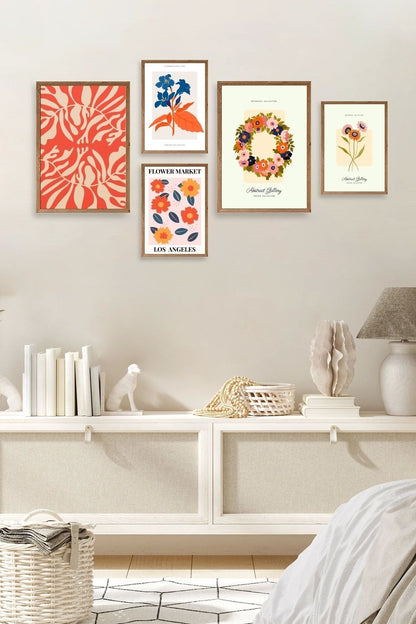 Flower Market 5'li Tablo 30 x 40