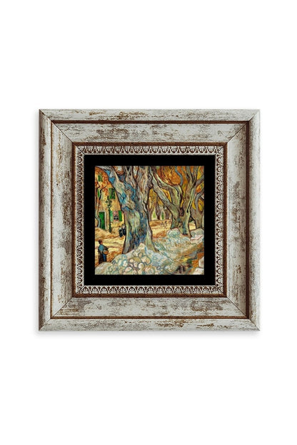 Van Gogh Çerçeveli Taş Tablo 20 cm