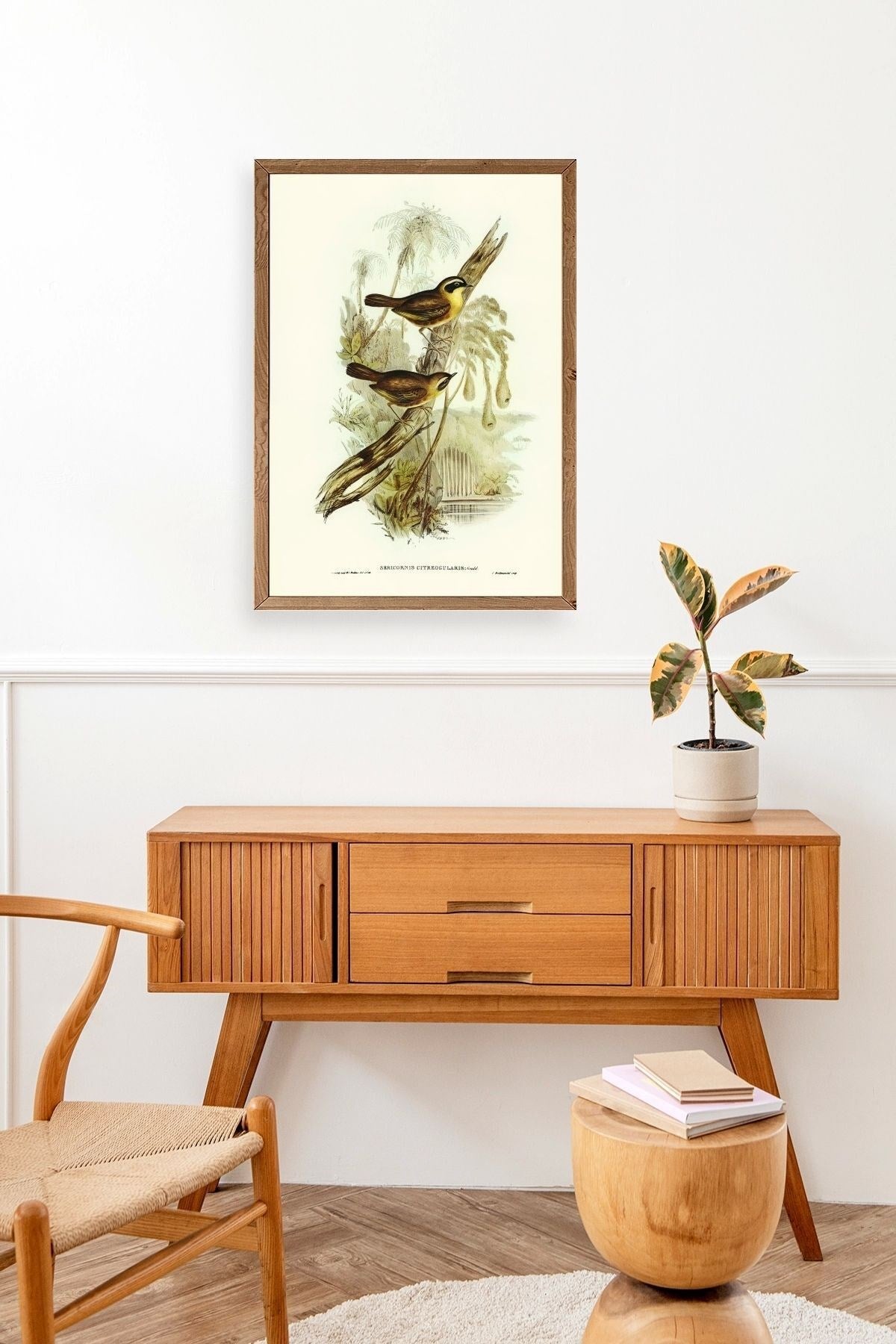 Kuşlar Ahşap Çerçeveli Tablo 50 x 70