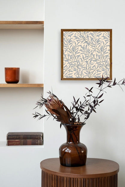 Yaprak Ahşap Çerçeveli Tablo 42 x 42