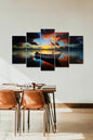 Deniz Manzarası 5 Parçalı Mdf Tablo 60 x 100