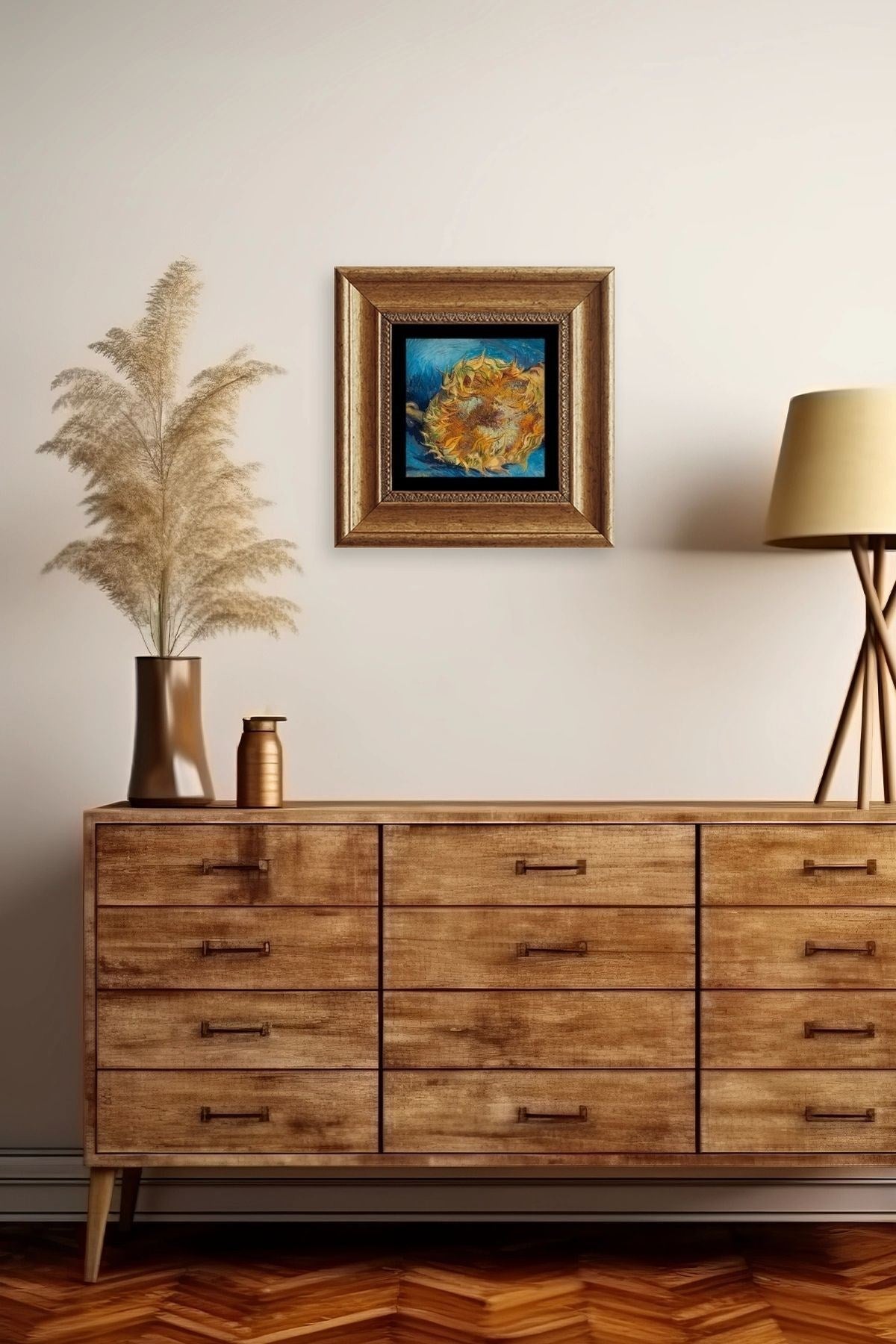 Van Gogh Çerçeveli Taş Tablo 20 cm