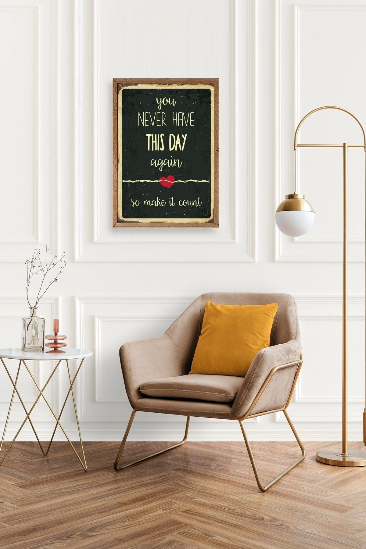 Motto Ahşap Çerçeveli Tablo 50 x 70