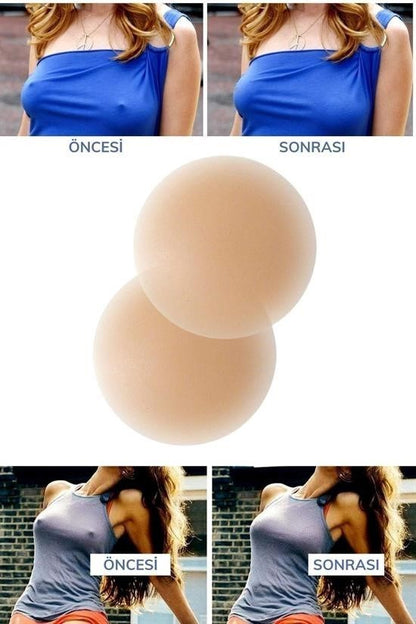 BUFFER® Silikon Göğüs Ucu Kapatıcı Gizleyici Bant Aparat  Nipple Pad