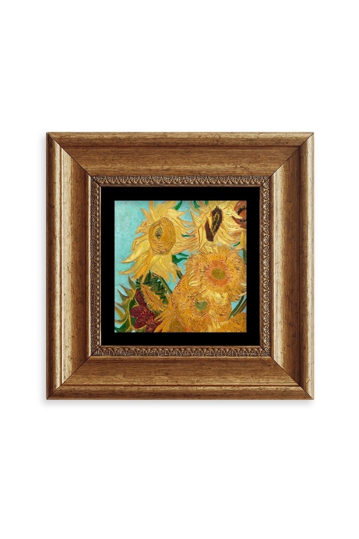 Ayçiçeği Çerçeveli Taş Tablo 20 cm