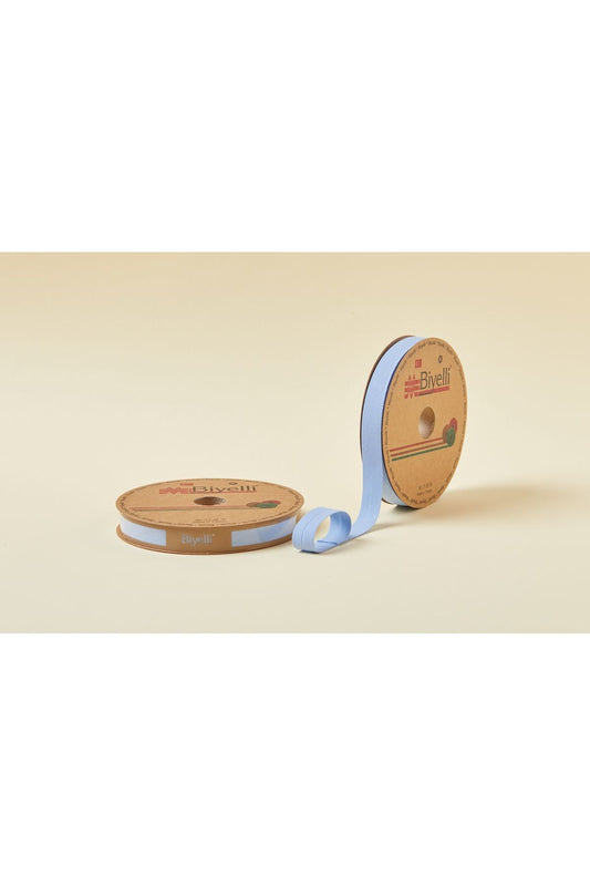 Biye Koton Katlı D07 Açık Mavi 2 cm 25 Metre %65 Koton %35 Polyester