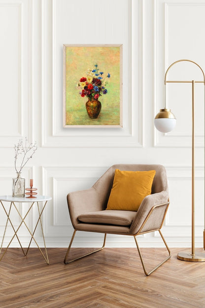 Vazoda Çiçek Ahşap Çerçeveli Tablo 17 x 23