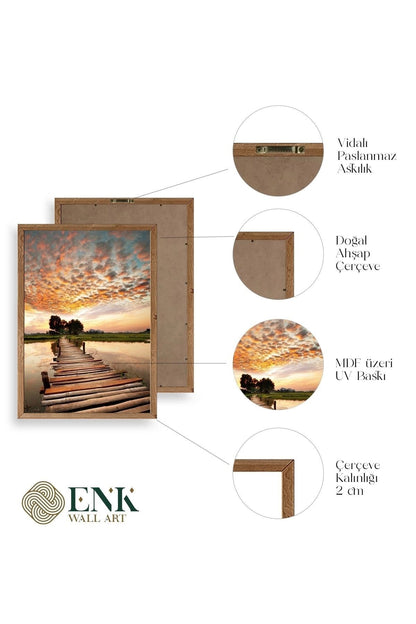 Manzara Doğa Ahşap Çerçeveli Tablo 30 x 42