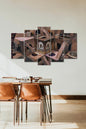 Düşündüren Manzara 5 Parçalı Mdf Tablo 60 x 100
