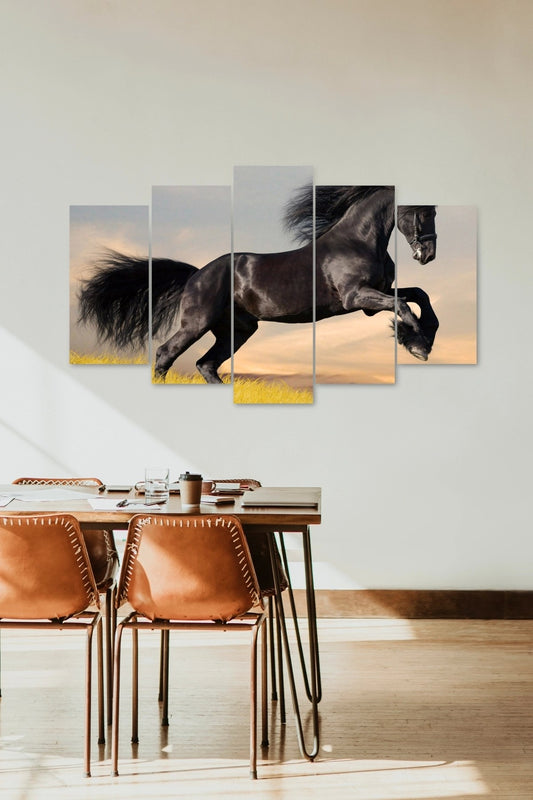 At Dörtnala 5 Parçalı Mdf Tablo 60 x 100