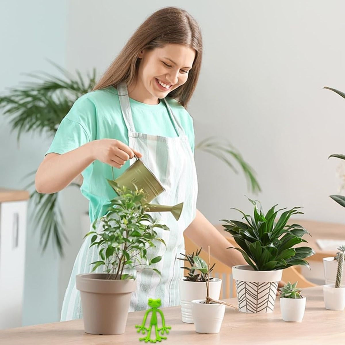 BUFFER® Kurbağa Şeklinde Bitki Sabitleyici – Bahçe ve İç Mekan Bitkileri İçin Dal ve Gövde Destek Aparatı, Çok Amaçlı Bitki Tutucu Klips