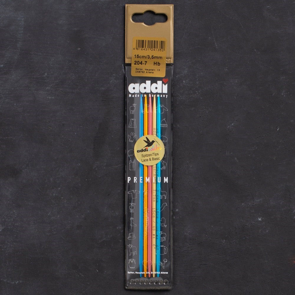 Addi Colibri 3,5mm 15cm Renkli Çorap Şişi - 204-7