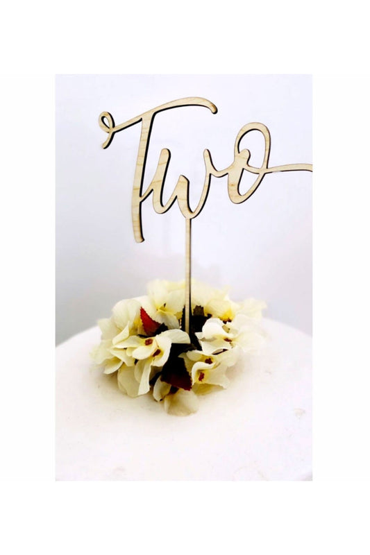 Ahşap Two Pasta Süsü