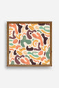 Soyut Ahşap Çerçeveli Tablo 42 x 42
