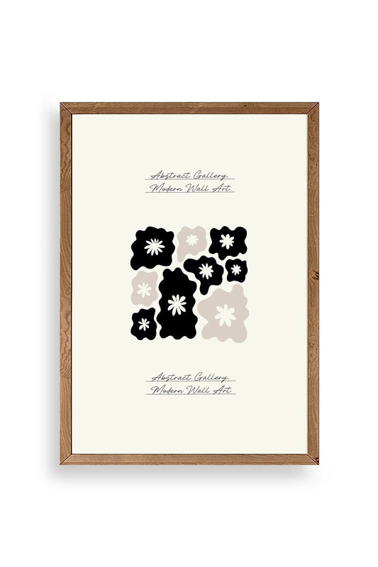 Çiçekler Ahşap Çerçeveli Tablo 23 x 30