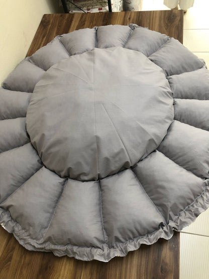 GRİ-AYICIK DESENLİ BEBEK YATAĞI , OYUN MİNDERİ