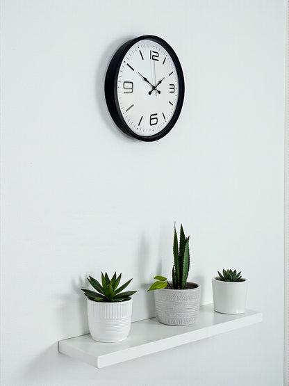 Zentime 36 Cm Siyah Dekoratif Duvar Saati