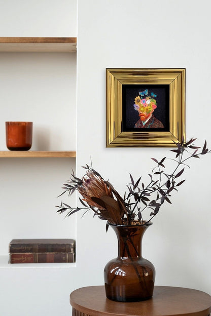 Van Gogh Çerçeveli Taş Tablo 20 cm