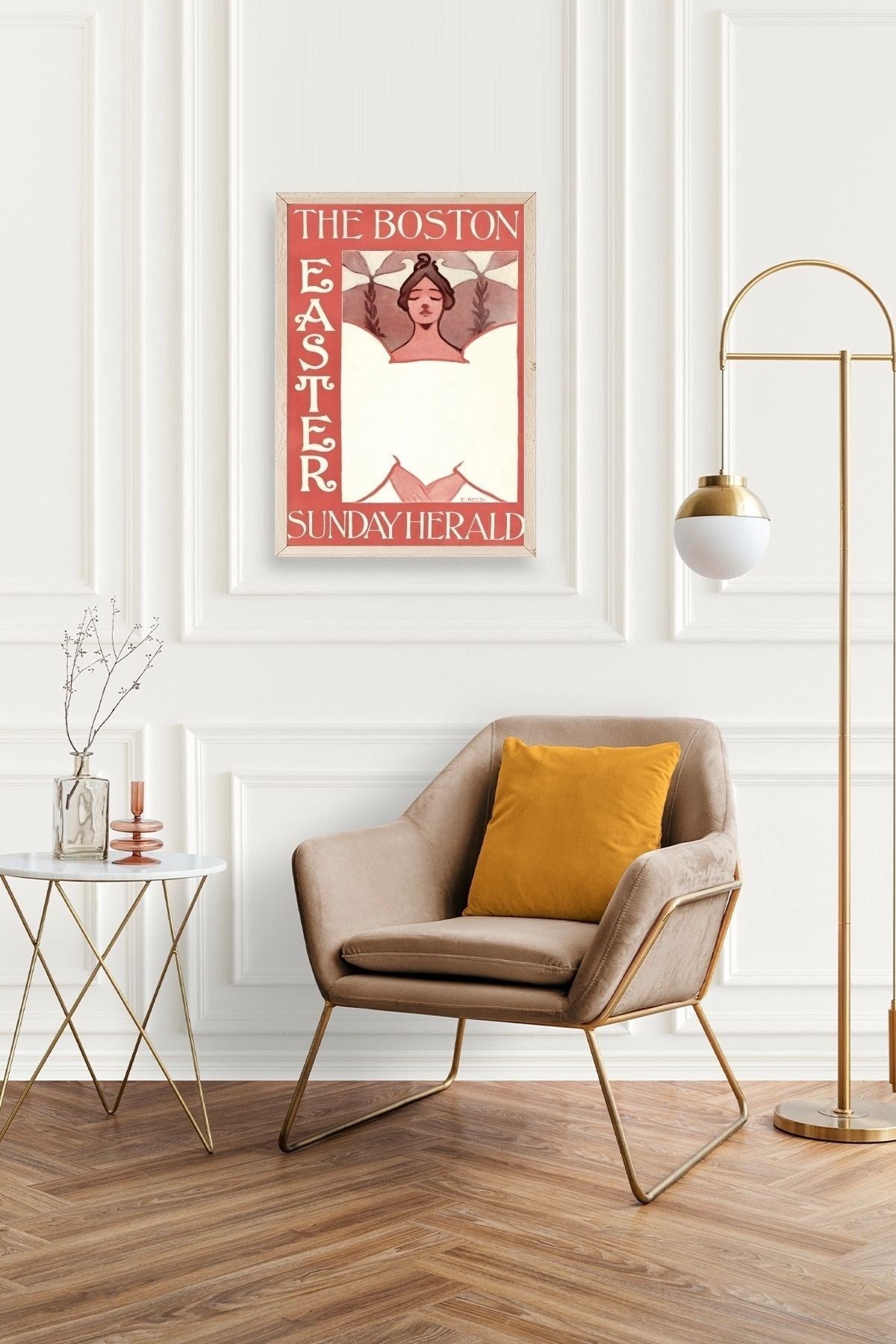 E. Reed Ahşap Çerçeveli Tablo 30 x 42